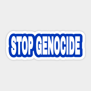 STOP GENOCIDE - White - Back Sticker